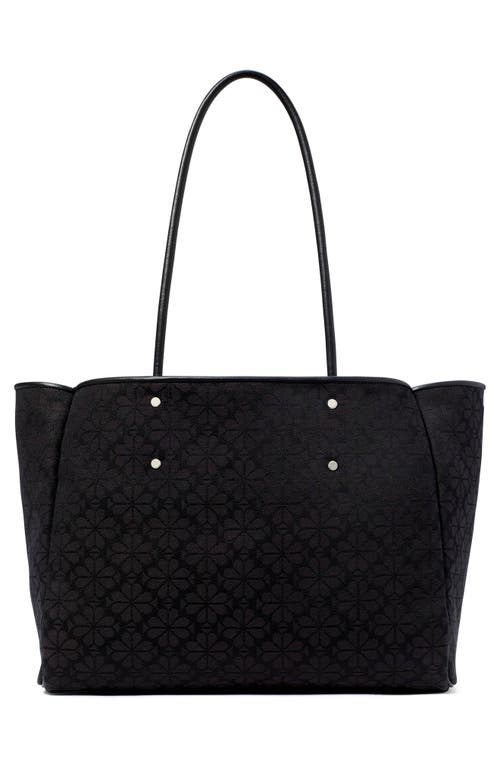 Kate Spade New York Spade Flower Jacquard Large Everything Tote In Black Multi.