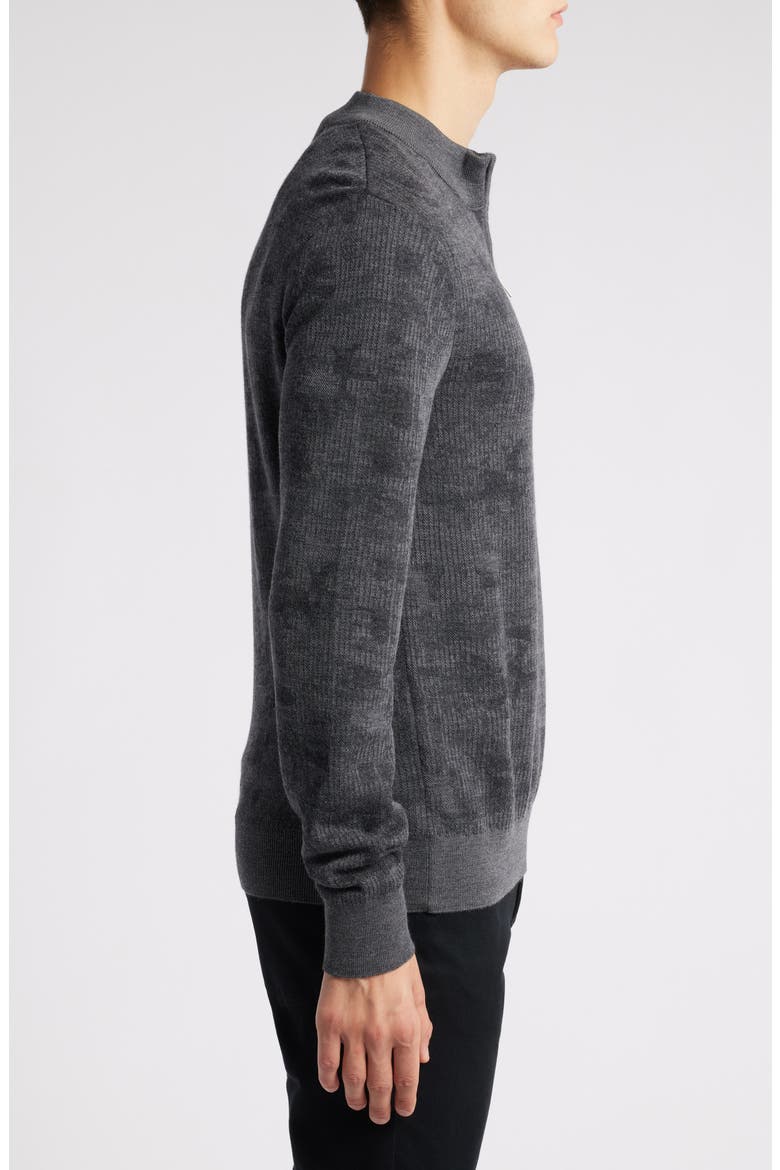 Dalup Half Zip Mock Neck Wool Sweater, Alternate, color, CHARCOAL