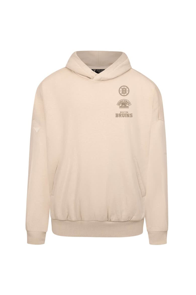 Men's Levelwear Cream Boston Bruins Contact Stamp Pullover Hoodie, Alternate, color, Cream