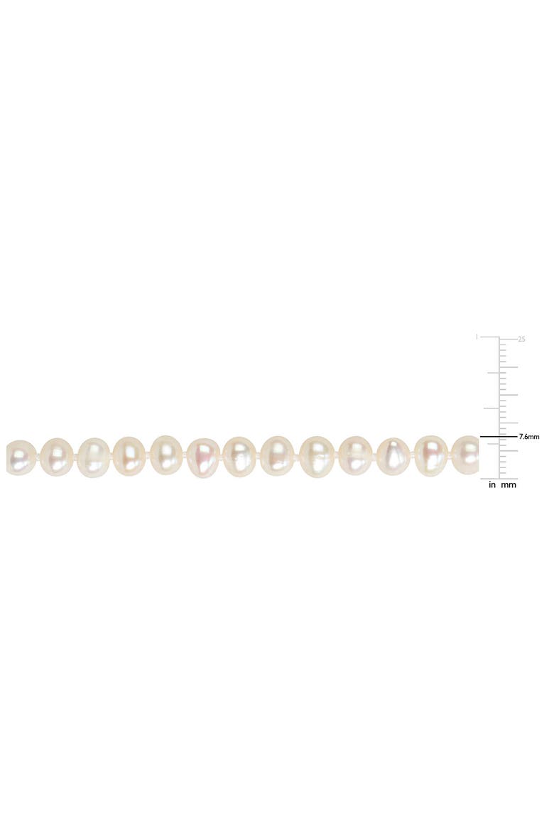 6-7mm Cultured Freshwater Pearl Necklace, Alternate, color, WHITE