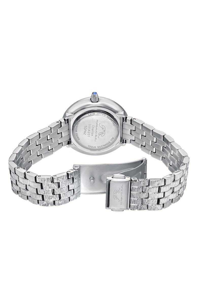 PORSAMO BLEU Women's Charlize Opal and Topaz Bracelet Watch, 32mm, Alternate, color, Silver