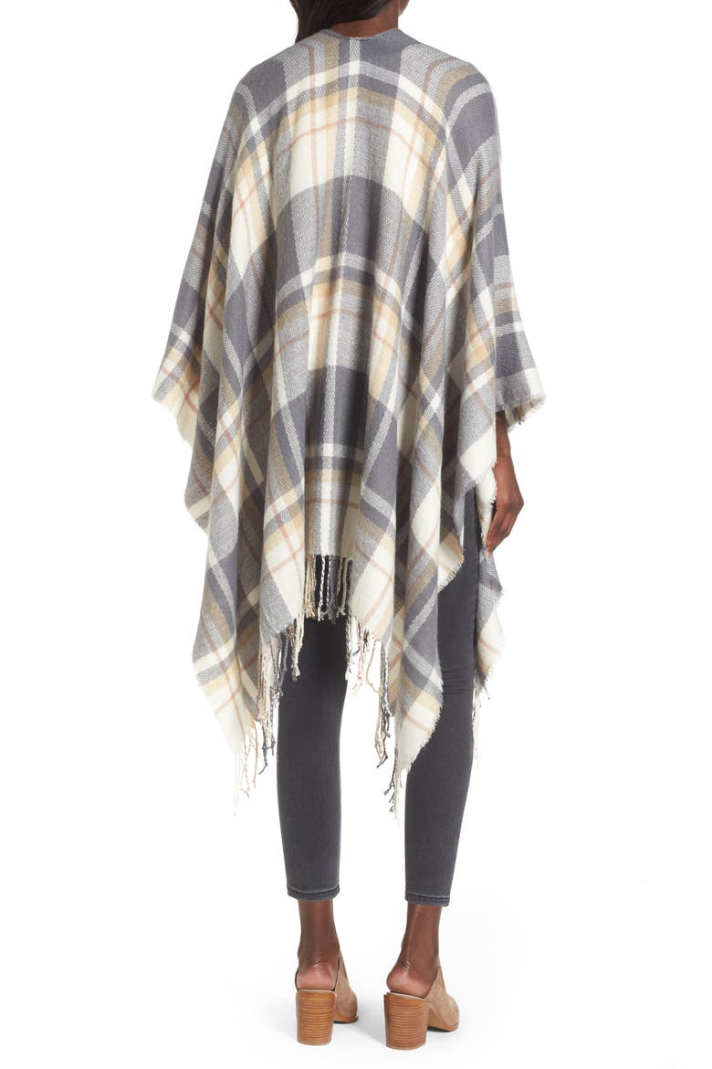 Plaid Cape, Alternate, color, GREY MULTI