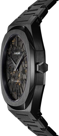 D1 Milano Black DLC Ultra Thin Bracelet Watch, 40mm | Nordstrom