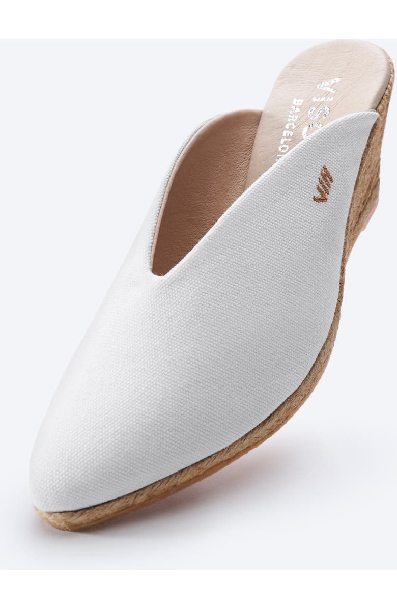 VISCATA Truja Limited Edition Canvas Espadrille Mule Wedges, Alternate, color, White