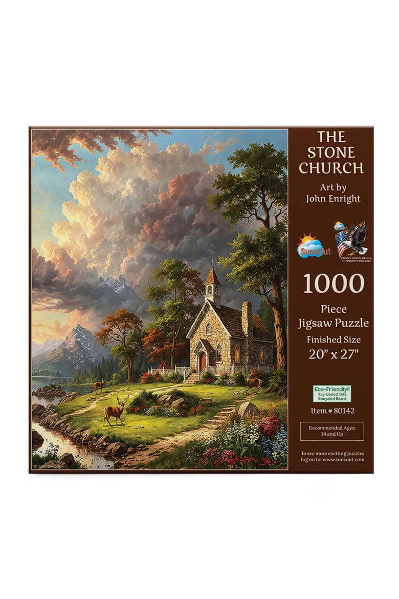 The Stone Church 1000 piece Jigsaw Puzzle for Adults, Alternate, color, Multicolor