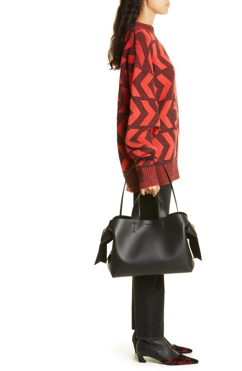 Acne Studios Musubi Leather Tote, Alternate, color,