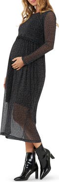 Ripe Maternity Jen Long Sleeve Maternity/Nursing Dress