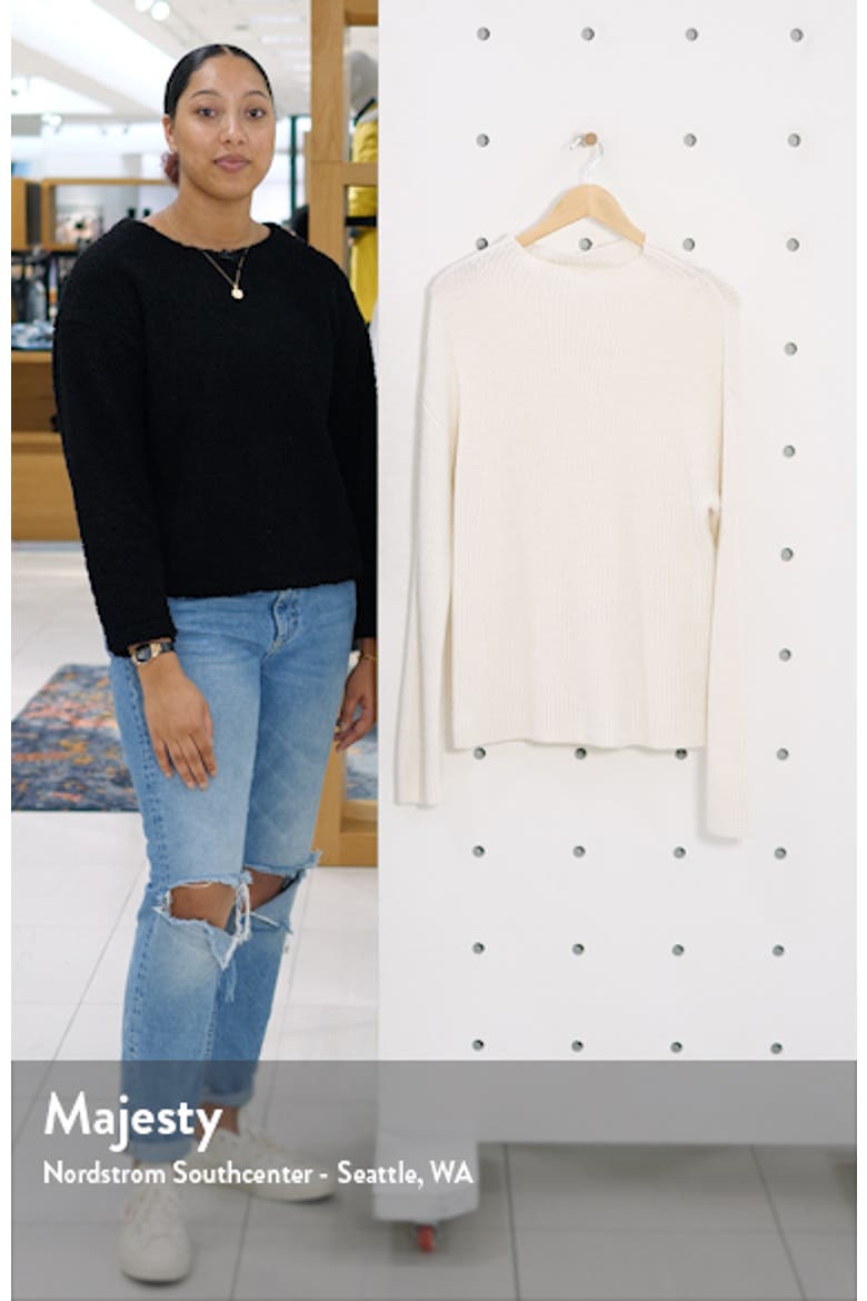 Ribbed Funnel Neck Sweater video