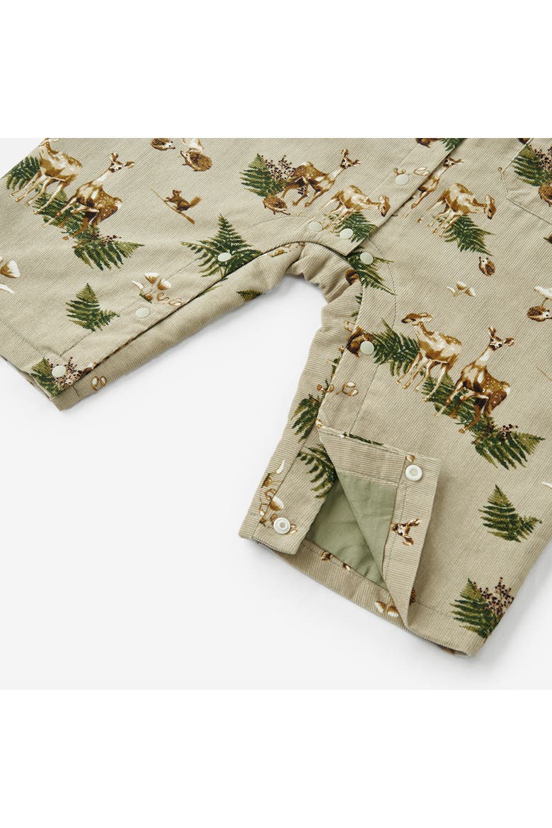 Organic Corduroy Cotton Snap Jumper, Alternate, color, Forest Party