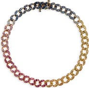 SHAY Mini Rainbow Pavé Gemstone Link Bracelet