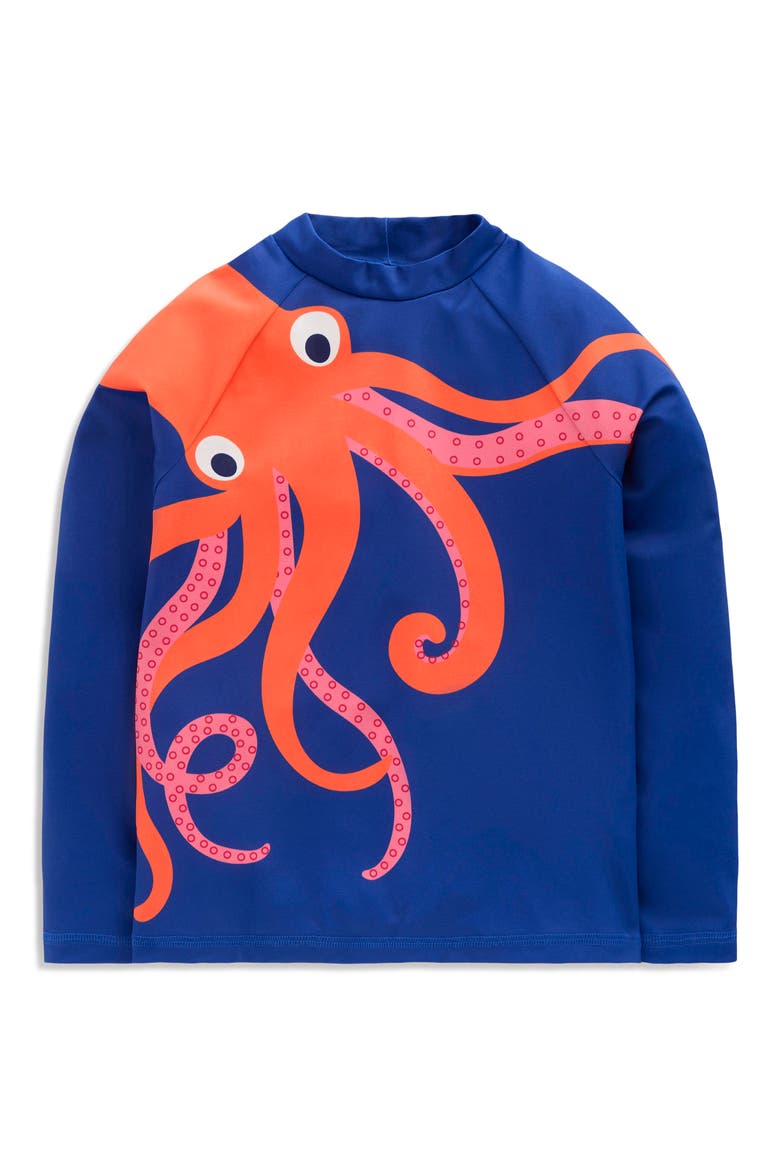 Kids' Sun Safe Fun Long Sleeve Rashguard, Main, color, OCTOPUS
