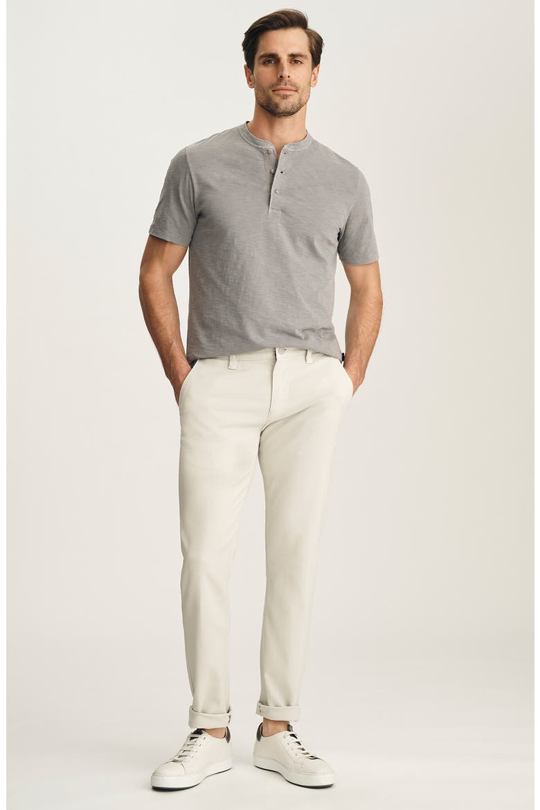 Short Sleve Slub Cotton Henley, Alternate, color, CHISELED STONE