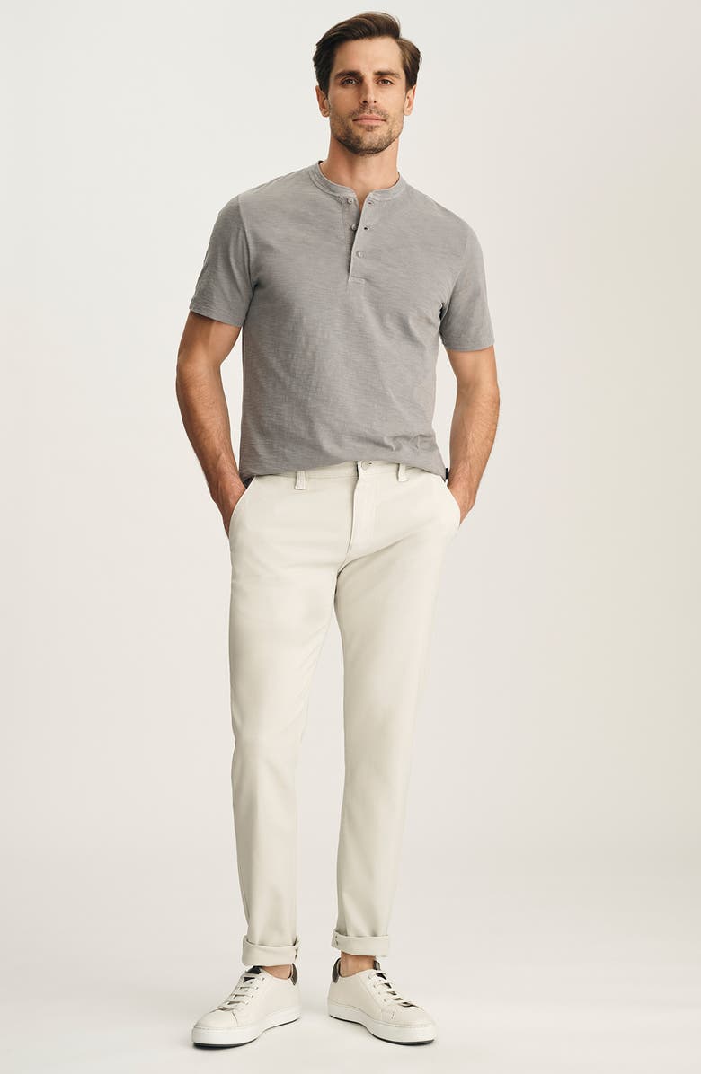 34 Heritage Short Sleve Slub Cotton Henley, Alternate, color, Chiseled Stone