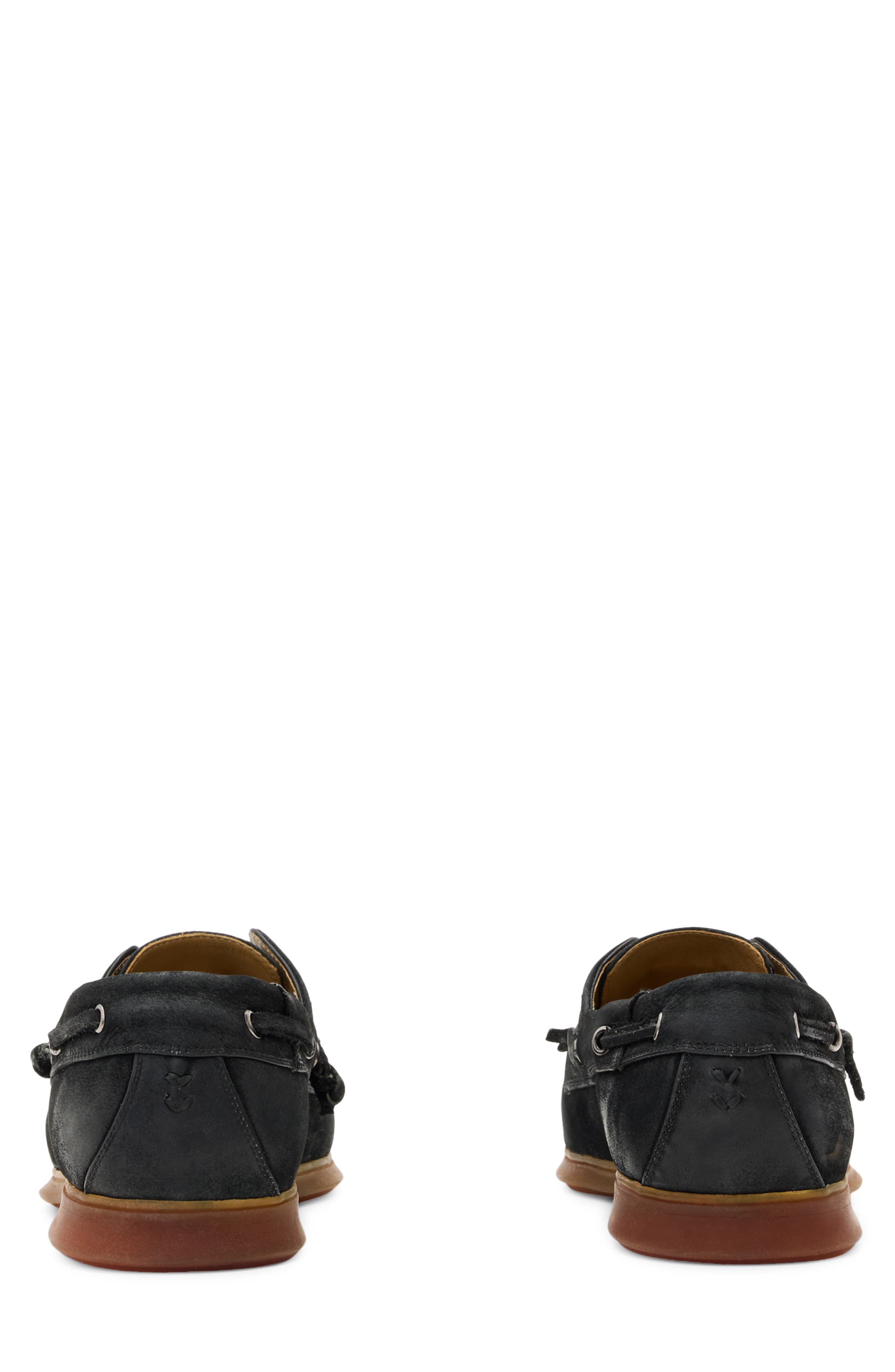 John Varvatos Thompson Yacht Laceless Boat Shoe, Alternate, color, Black