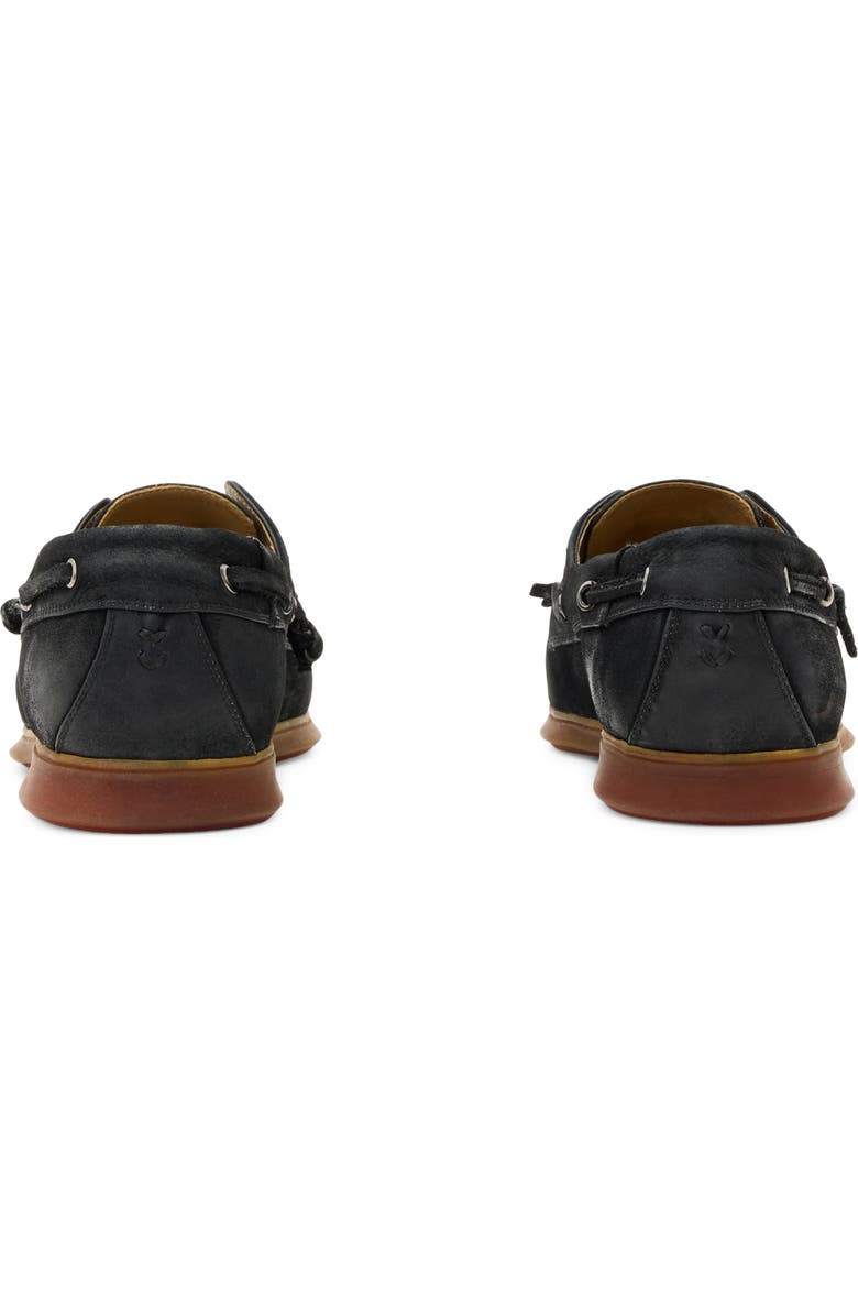 John Varvatos Thompson Yacht Laceless Boat Shoe, Alternate, color, Black