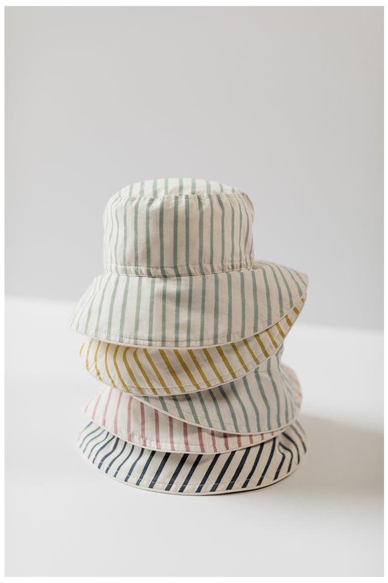 Stripe Organic Cotton Bucket Hat, Alternate, color, STRIPES AWAY INK BLUE