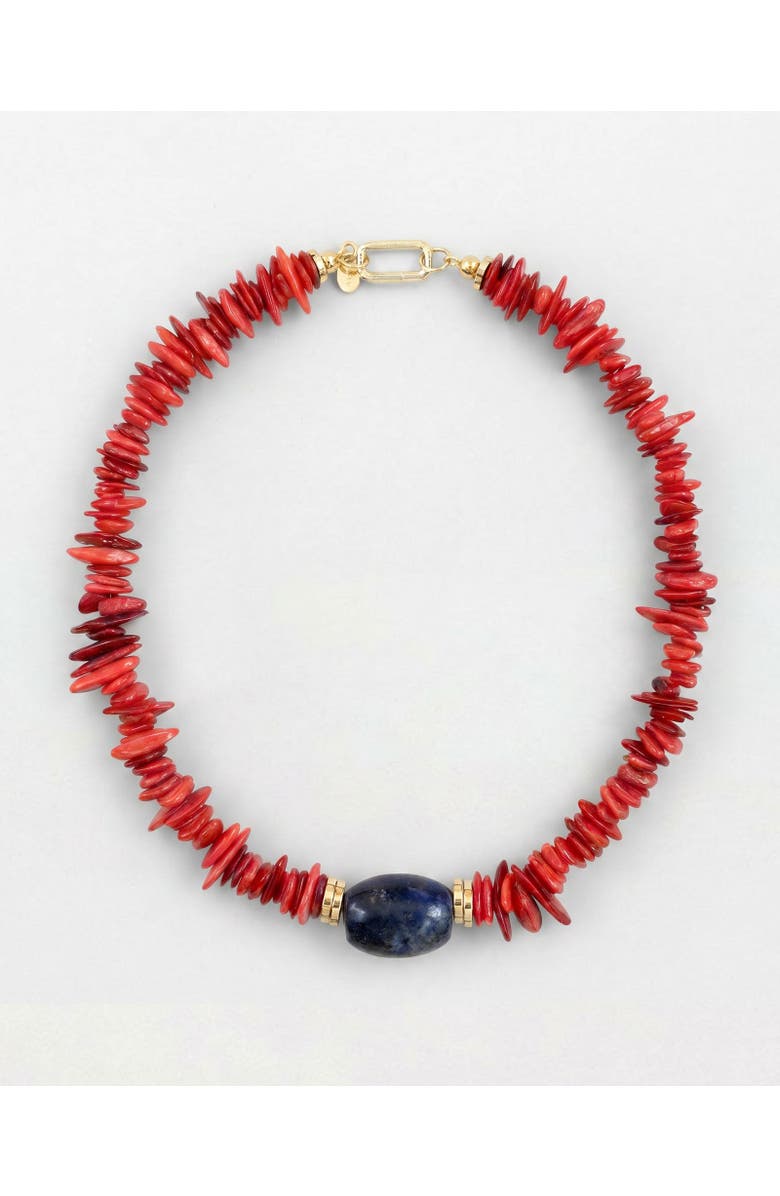 By Lilla Flamma Necklace, Main, color, Scarlett