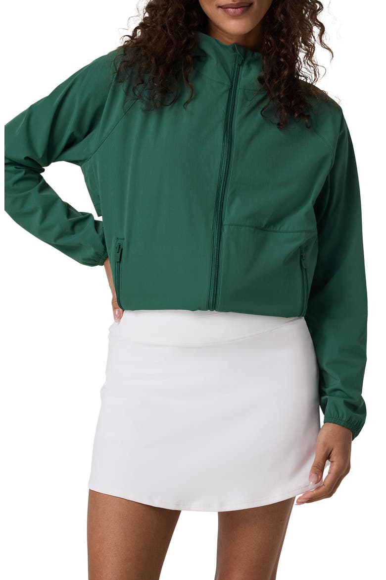 Renew Water Repellent Hooded Jacket, Main, color, VIRIDIAN