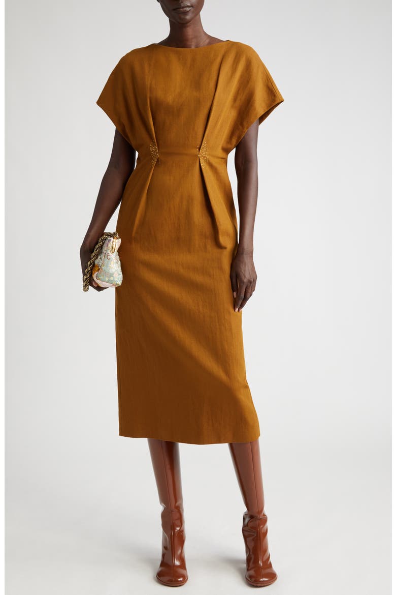 Dries Van Noten Dezos Tucked Waist Shift Dress (Women) | Nordstrom