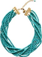 MARLYN SCHIFF Turquoise Bead Multistrand Necklace