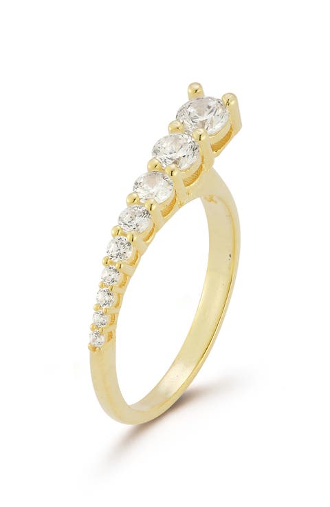 14K Gold Plated Silver Cubic Zirconia Ring