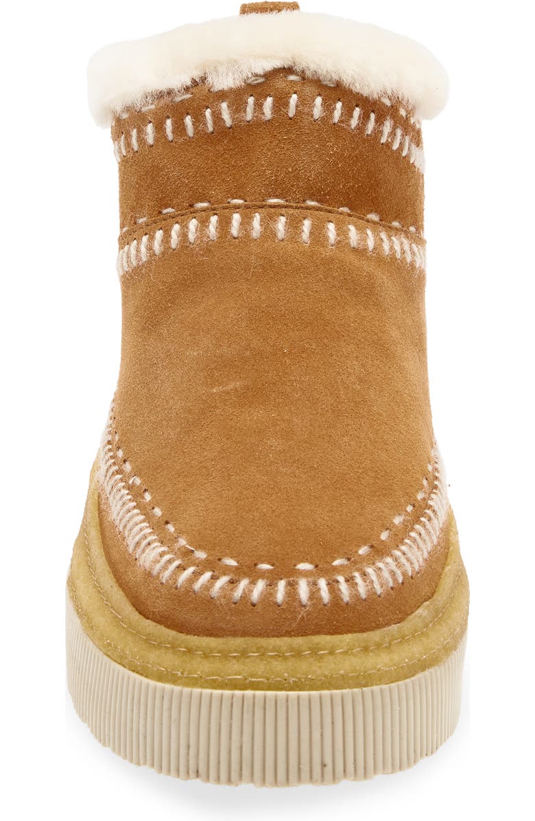 laidback london Ronan 6.0 Genuine Shearling Lined Ankle Boot, Alternate, color, Chestnut Suede / Natural