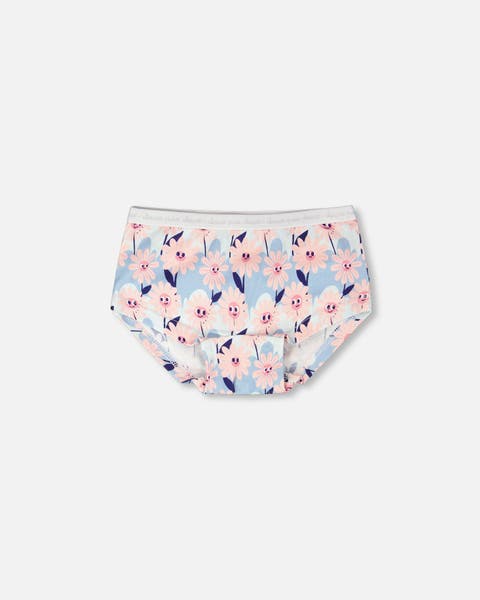 Organic Cotton Smiling Flower Boyshort Panty (Toddler, Little Kid & Big Kid)
