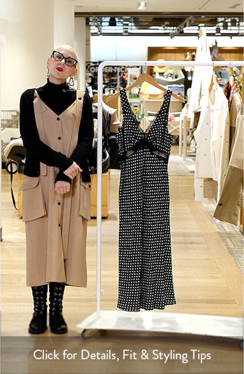 Kennedy Eyelash Lace Trim Midi Slipdress, sales video thumbnail