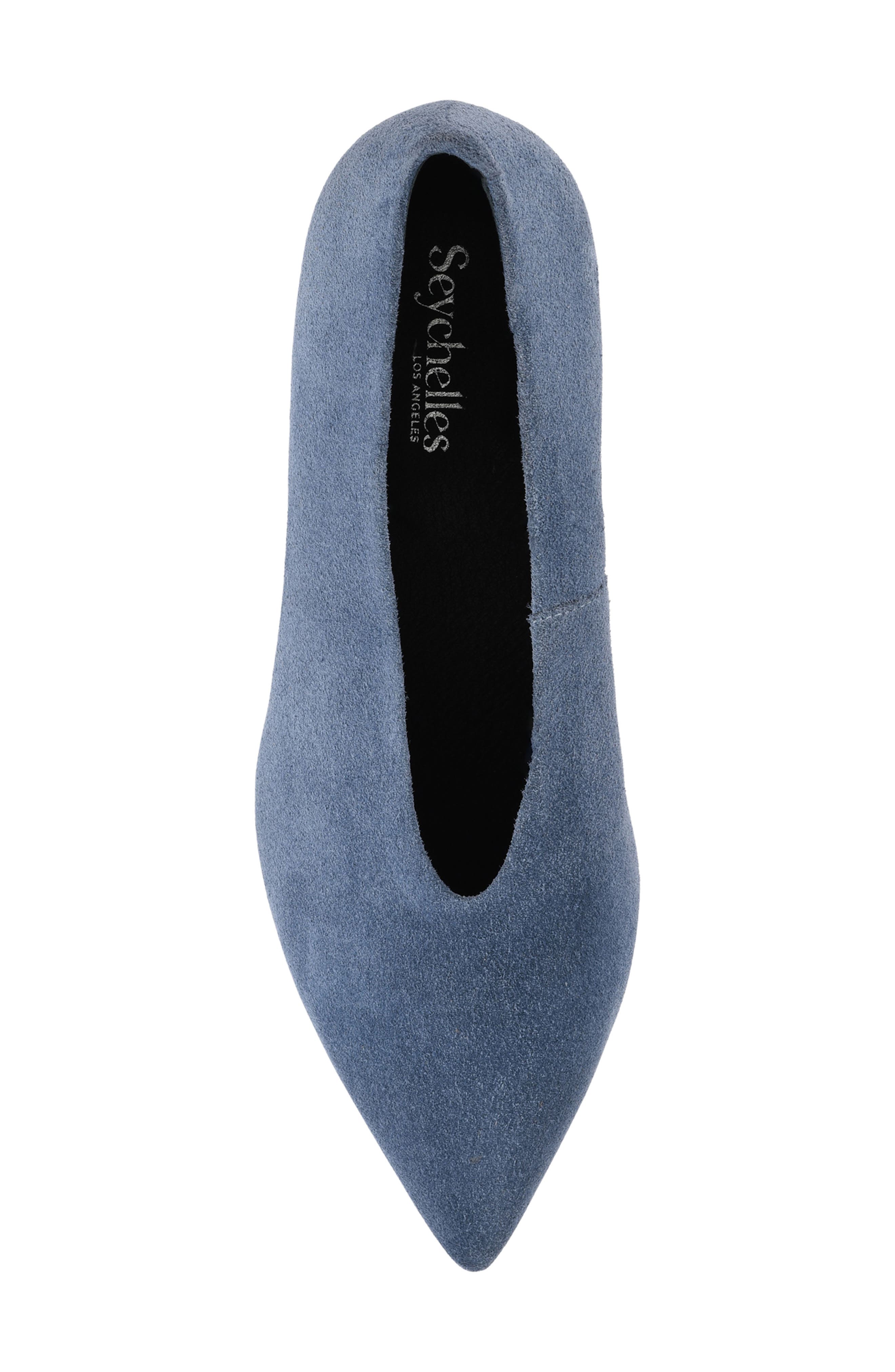 Libertine Pointed Toe Kitten Heel Pump, Alternate, color, BLUE
