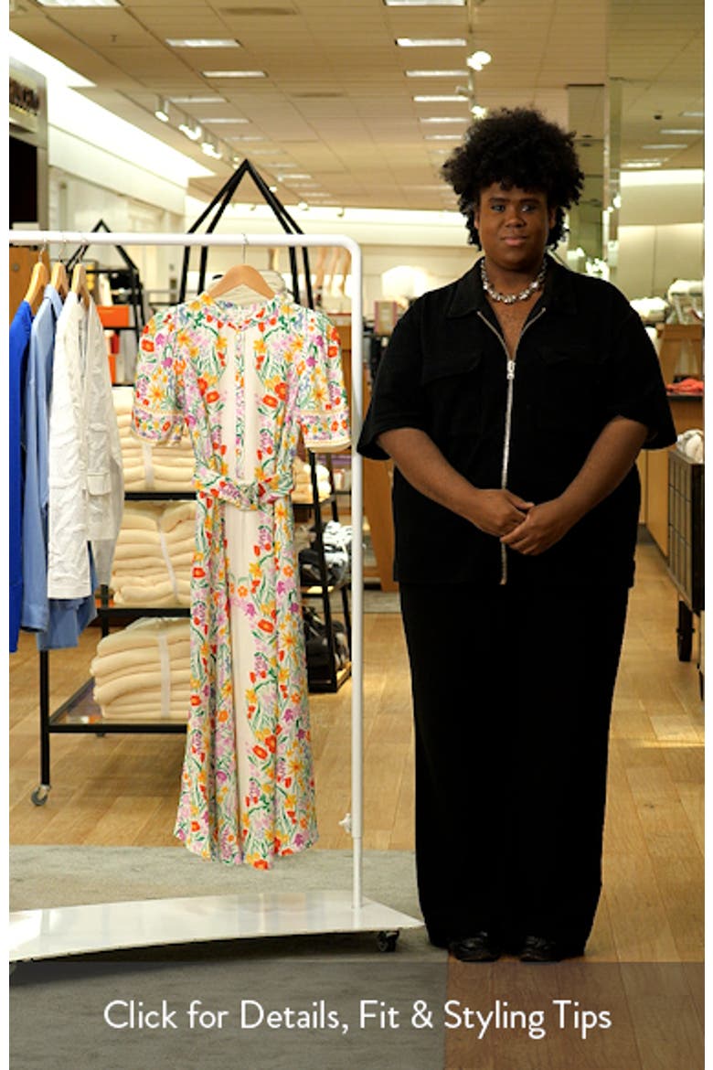 Kate Floral Puff Sleeve Belted Shirtdress video