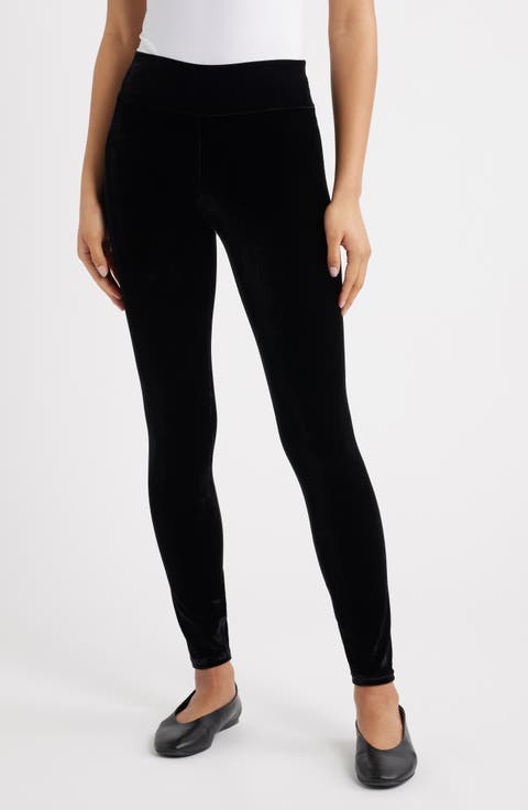 High Waist Velvet Leggings