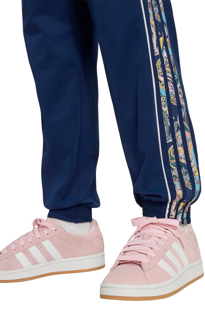 adidas Kids' x Liberty London Paisley Parade Loose Track Pants, Alternate, color, Night Indigo