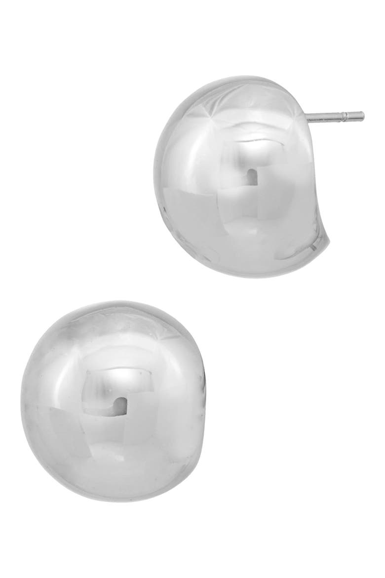 Sphere Stud Earrings, Main, color, WHITE
