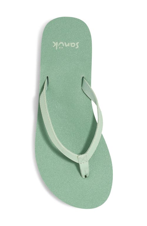 Sanuk Yoga Joy Ii Flip Flop In Green