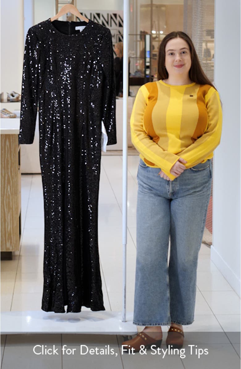 Kiera Sequin Long Sleeve Dress, sales video thumbnail