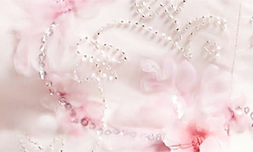 DRESS THE POPULATION DRESS THE POPULATION MELANIE EMBELLISHED FLORAL APPLIQUÉ COCKTAIL MINIDRESS