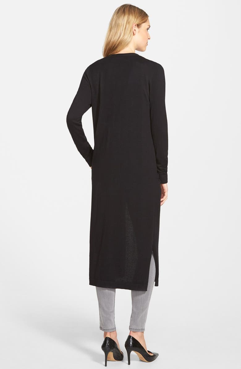 Vince Camuto V-Neck Cotton Maxi Cardigan, Alternate, color, 