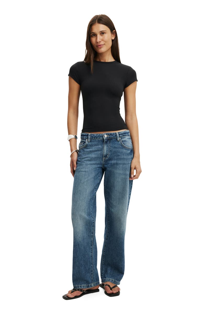 Cotton On Women's Hold Me Short Sleeve Crew Neck, Alternate, color, Black