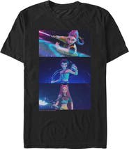 KPop Demon Hunters Men's Group Shot Trio Short Sleeve Graphic T-Shirt