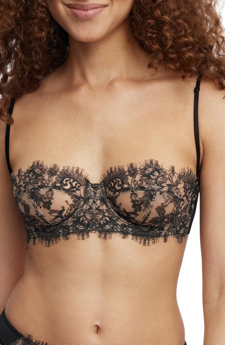 Skarlett Blue Entice Strapless Multi-way Underwire Bra, Alternate, color, Black/Nylon