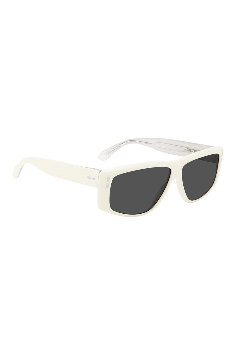 52mm Flat Top Sunglasses, Alternate, color, IVORY