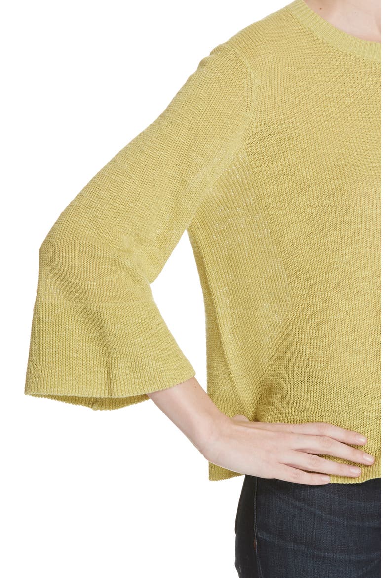 Linen & Cotton Sweater, Alternate, color, VERBENA