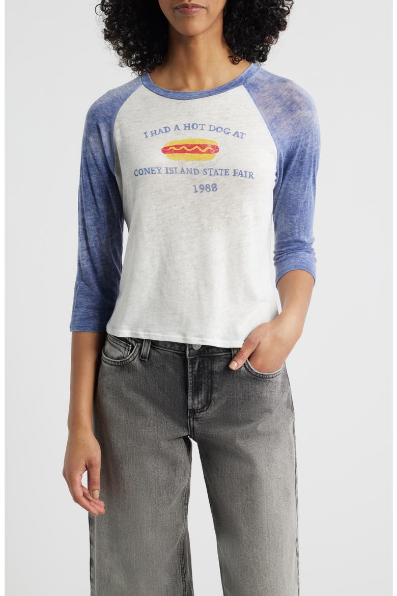 Coney Island State Fair 1988 Cotton Graphic T-Shirt, Main, color, VINTAGE WHITE / BLUE QUARTZ