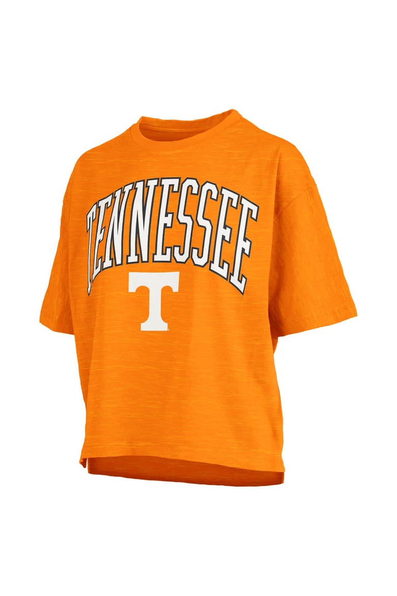 Women's Pressbox Tennessee Orange Tennessee Volunteers Nelson Arch Over Logo Waist Length Oversized Slub T-Shirt, Alternate, color, Tennessee Orange