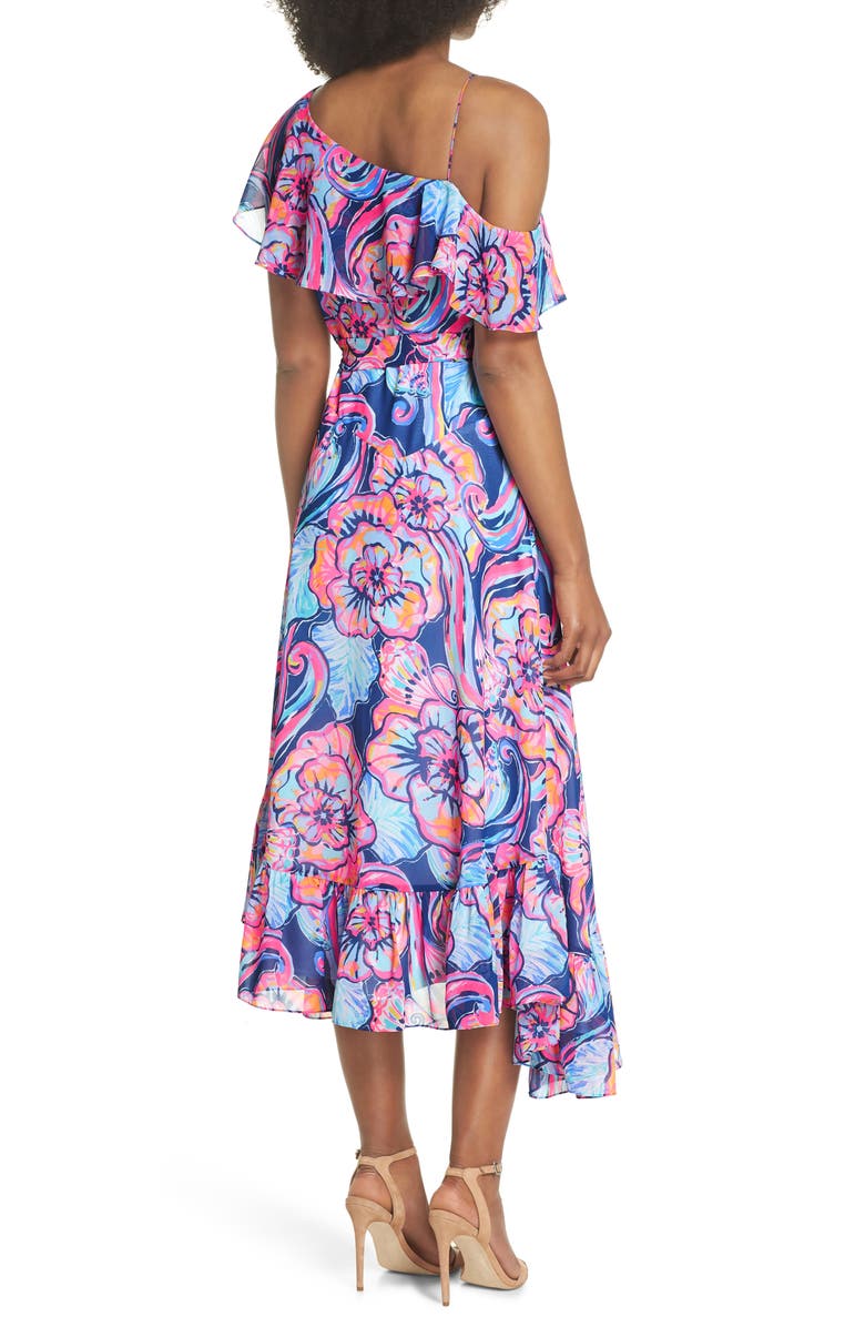 Lilly Pulitzer<sup>®</sup> Marianna Asymmetric Midi Wrap Dress, Alternate, color, 