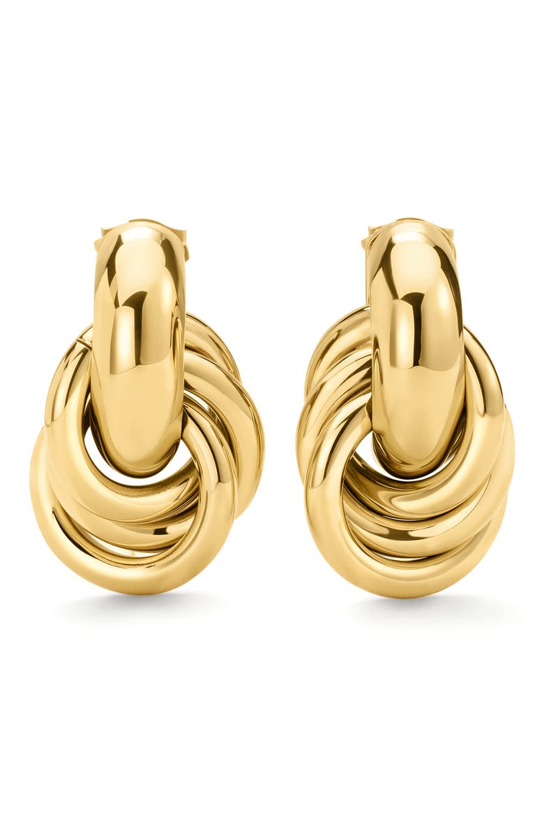 Classic Knot Earrings, Main, color, GOLD