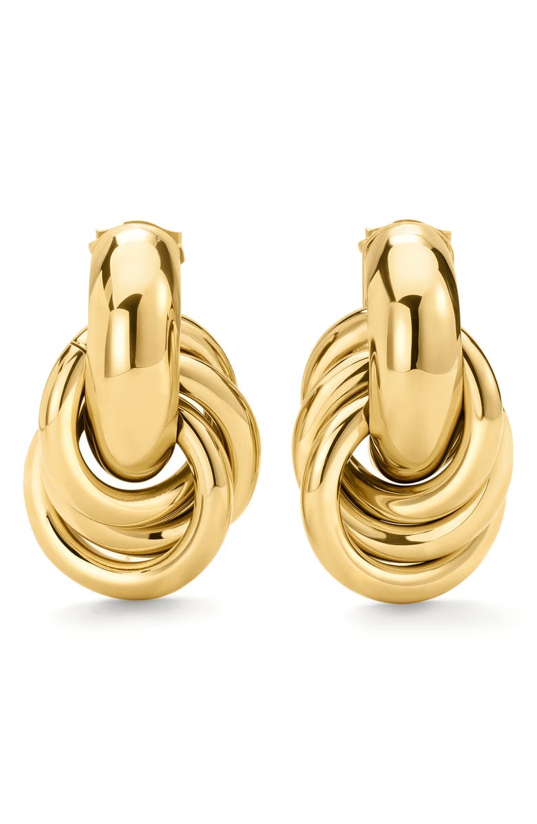 D.LOUISE Classic Knot Earrings, Main, color, Gold
