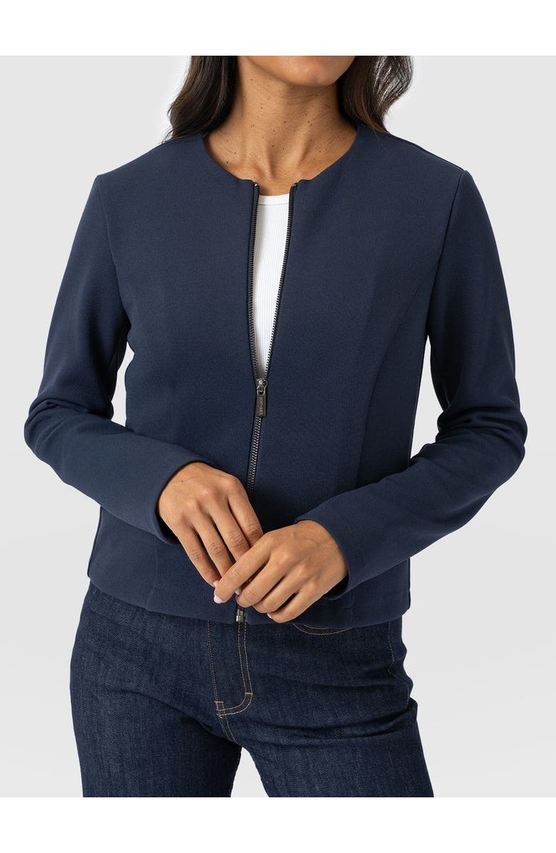 Saint + Sofia Florence Jacket, Alternate, color, Navy