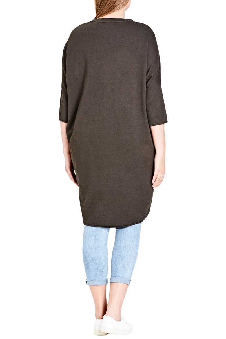 Oversize Knit Tee, Alternate, color, OLIVE