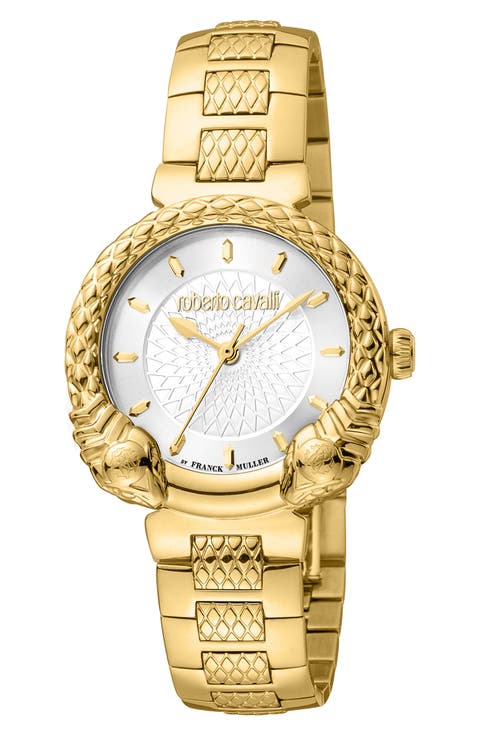 Snake Swiss Quartz Bracelet Watch, 32mm